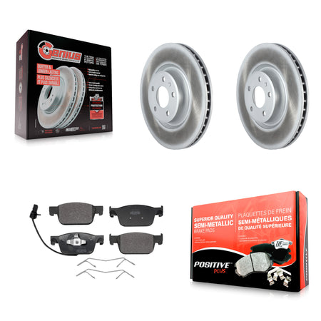 Front Coated Disc Brake Rotors And Semi-Metallic Pads Kit For Audi A4 Quattro KGF-102918