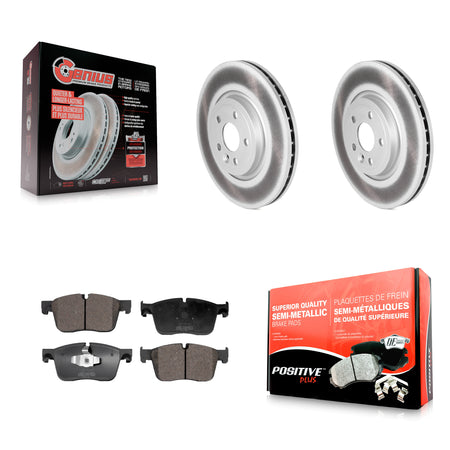 Front Coated Disc Brake Rotors And Semi-Metallic Pads Kit For Jaguar F-Pace KGF-102922