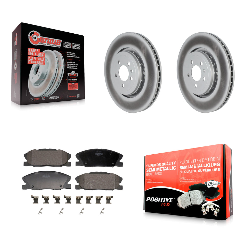 Front Coated Disc Brake Rotors And Semi-Metallic Pads Kit For Dodge Charger KGF-102926