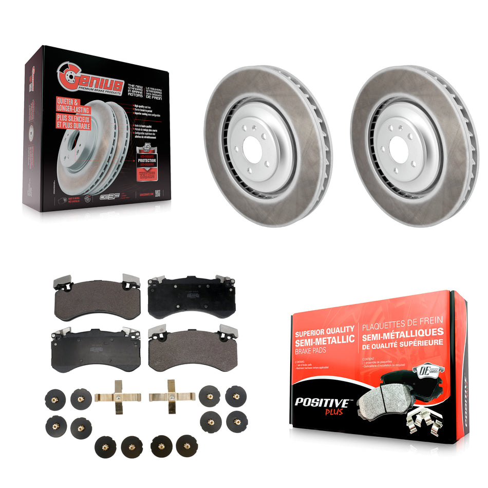 Front Coated Disc Brake Rotors And Semi-Metallic Pads Kit For Audi A8 Quattro S8 S7 KGF-102929