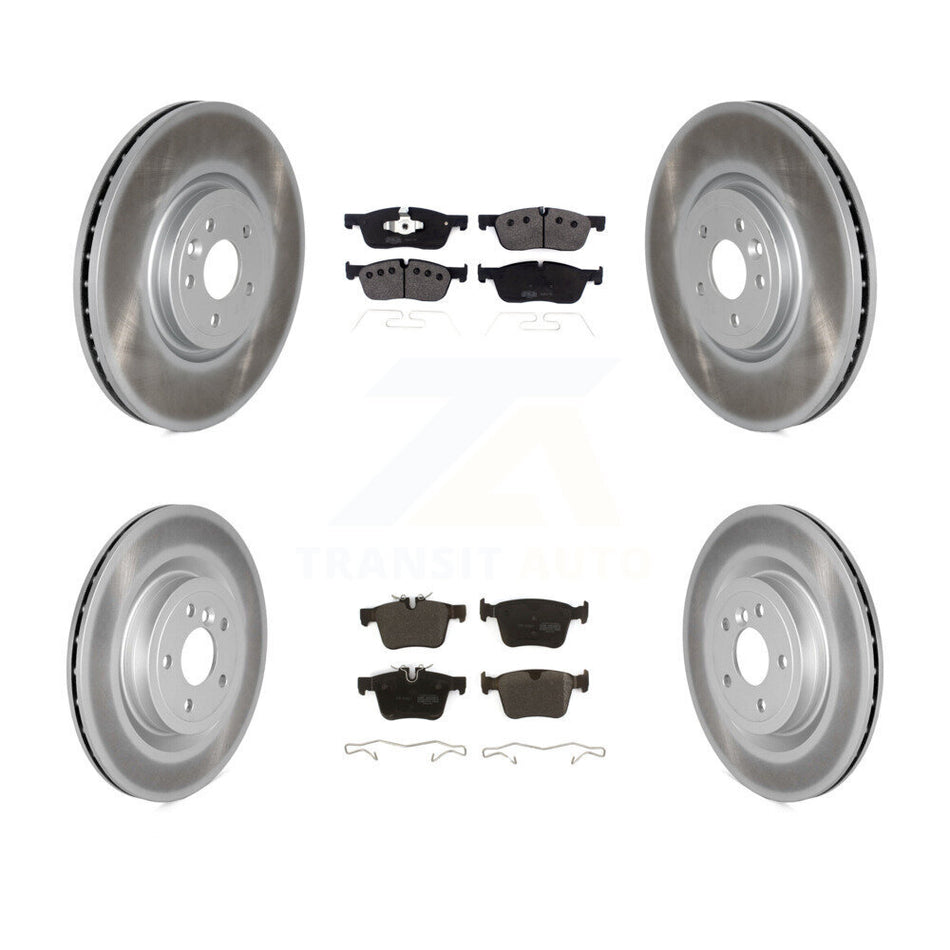 Front Rear Coated Disc Brake Rotor Semi-Metallic Pad Kit For 2019 Jaguar XF DIESEL engine KGF-102937