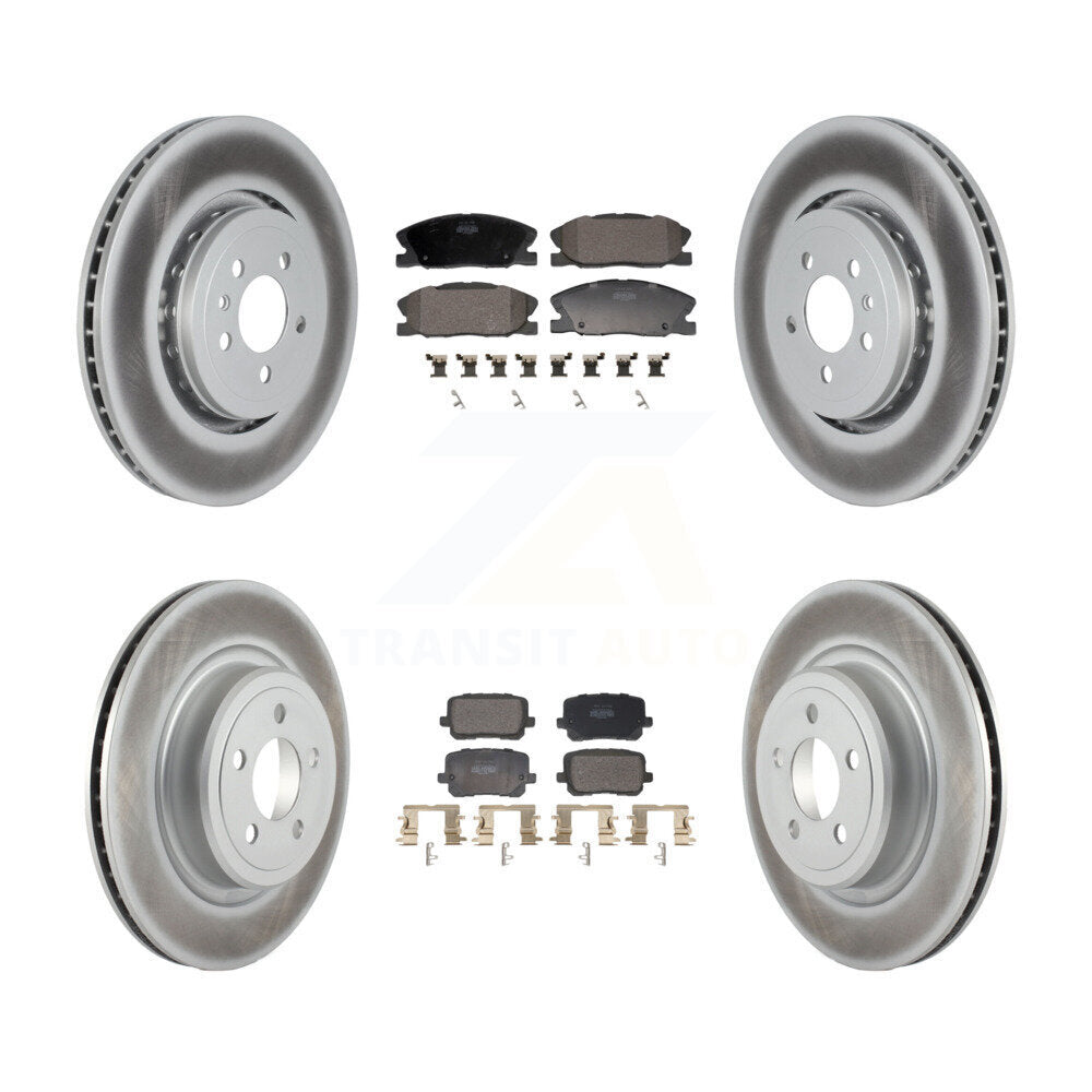 Front Rear Coat Disc Brake Rotor Semi-Metallic Pad Kit For Dodge Charger Pursuit with RWD KGF-102943