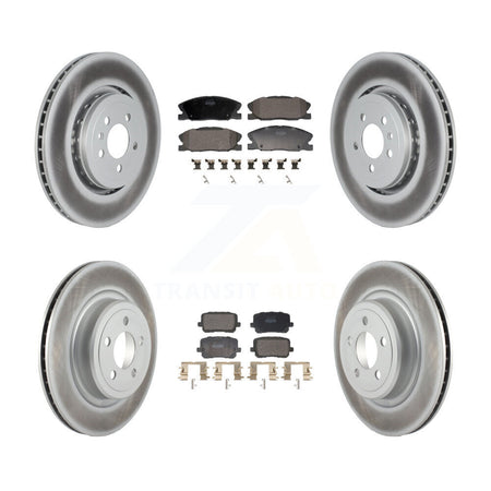 Front Rear Coat Disc Brake Rotor Semi-Metallic Pad Kit For Dodge Charger Pursuit with RWD KGF-102943