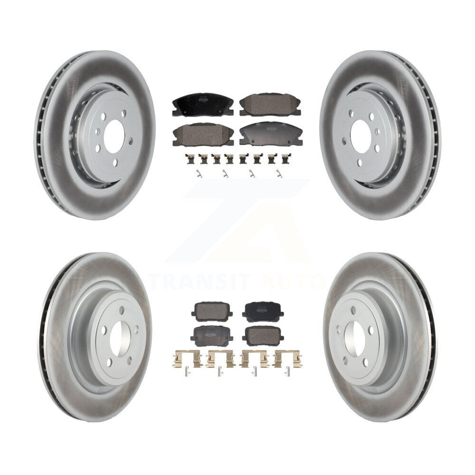 Front Rear Coat Disc Brake Rotor Semi-Metallic Pad Kit For Dodge Charger Pursuit with RWD KGF-102943