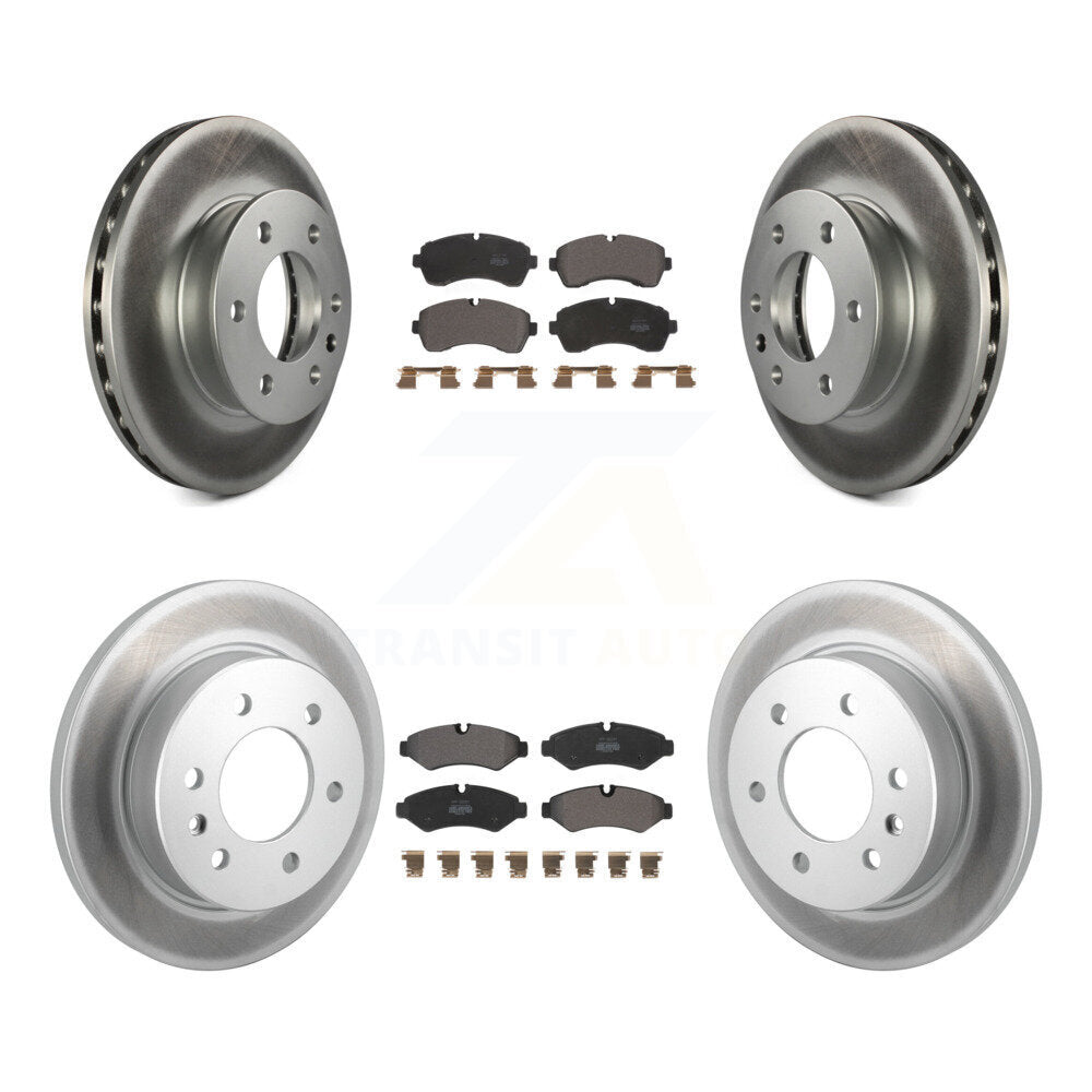 Front Rear Coated Brake Rotors Semi-Metallic Pad Kit For Mercedes-Benz Sprinter 2500 3500 KGF-102944