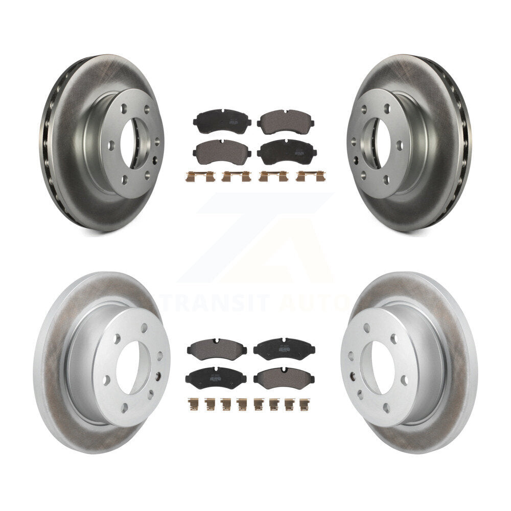 Front Rear Coated Brake Rotors Semi-Metallic Pad Kit For Mercedes-Benz Sprinter 2500 3500 KGF-102945