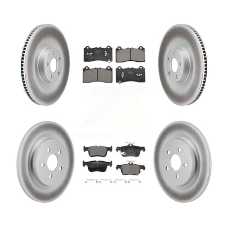 Front Rear Coated Disc Brake Rotors And Semi-Metallic Pads Kit For Ford Mustang Mach-E KGF-102970