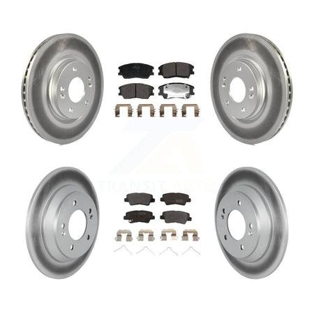 Front Rear Coated Brake Rotor & Semi-Metallic Pad Kit For Kia Soul 1.6L with Turbocharged KGF-102972