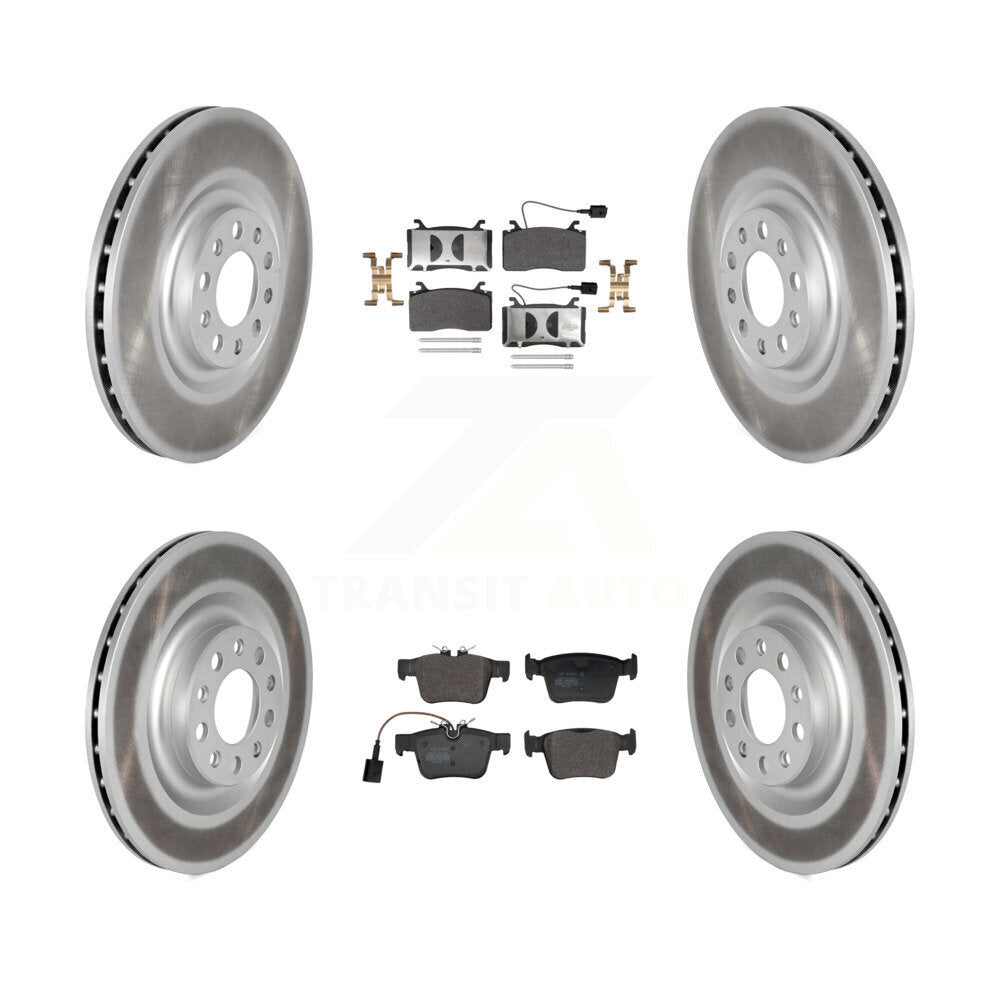 Front Rear Coated Disc Brake Rotors & Semi-Metallic Pad Kit For Alfa Romeo Stelvio Giulia KGF-102978