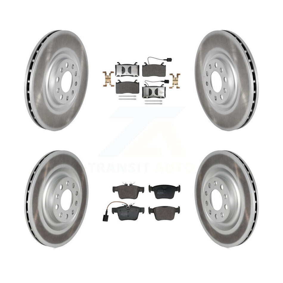 Front Rear Coated Disc Brake Rotors & Semi-Metallic Pad Kit For Alfa Romeo Stelvio Giulia KGF-102978