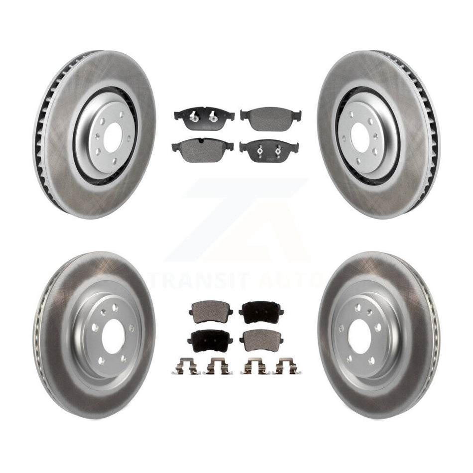Front Rear Coated Disc Brake Rotors And Semi-Metallic Pads Kit For Audi SQ5 KGF-102980