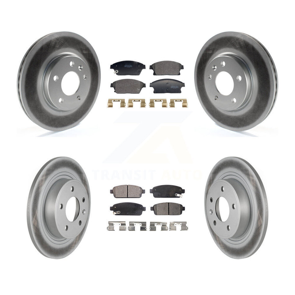Front Rear Coated Brake Rotor Semi-Metallic Pad Kit For Chevrolet Cruze Buick Verano Volt KGF-102986