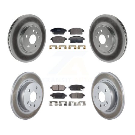 Front Rear Coated Disc Brake Rotors Semi-Metallic Pad Kit For Chevrolet Trax Buick Encore KGF-102987