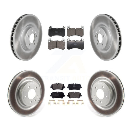 Front Rear Coated Disc Brake Rotors And Semi-Metallic Pads Kit For Land Rover Range KGF-103005