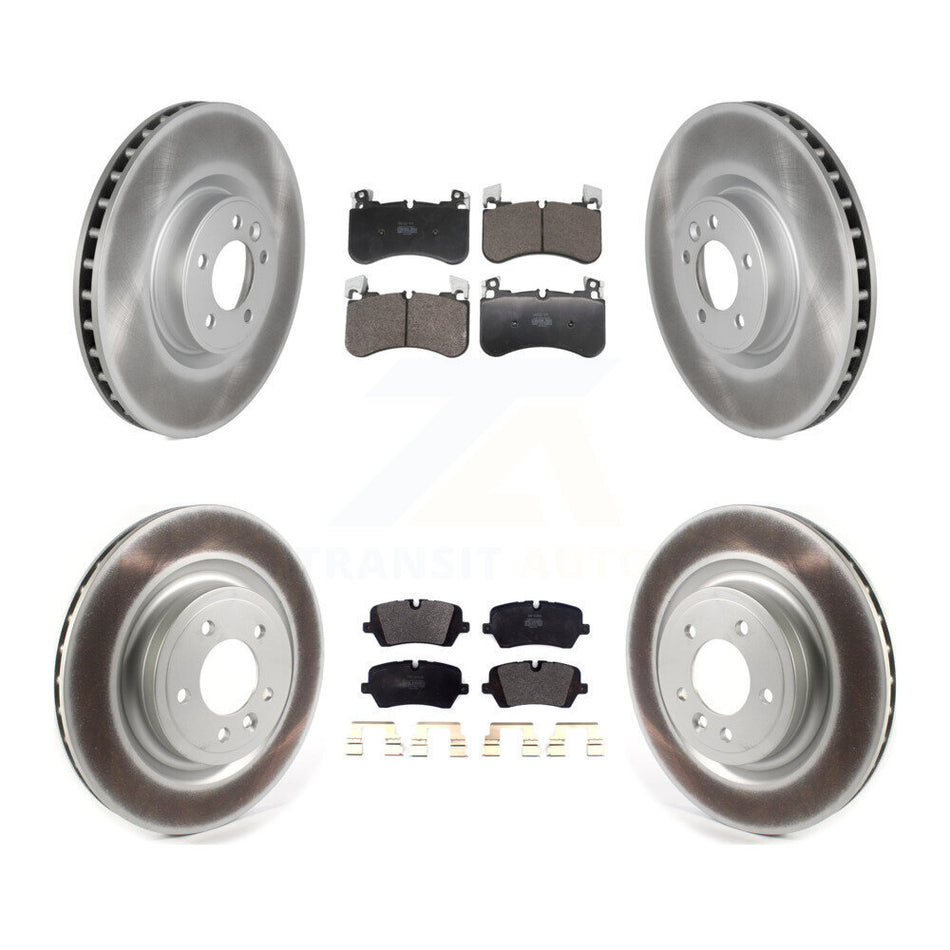 Front Rear Coated Disc Brake Rotors And Semi-Metallic Pads Kit For Land Rover Range KGF-103005