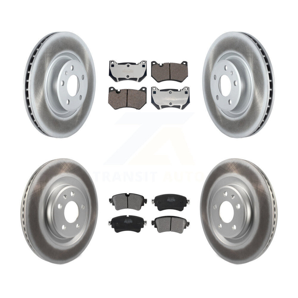 Front Rear Coated Brake Rotor Semi-Metallic Pad Kit For 2018 Audi Q5 With Brembo Calipers KGF-103006