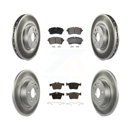 Front Rear Coated Disc Brake Rotors And Semi-Metallic Pads Kit For Jaguar E-Pace KGF-103007