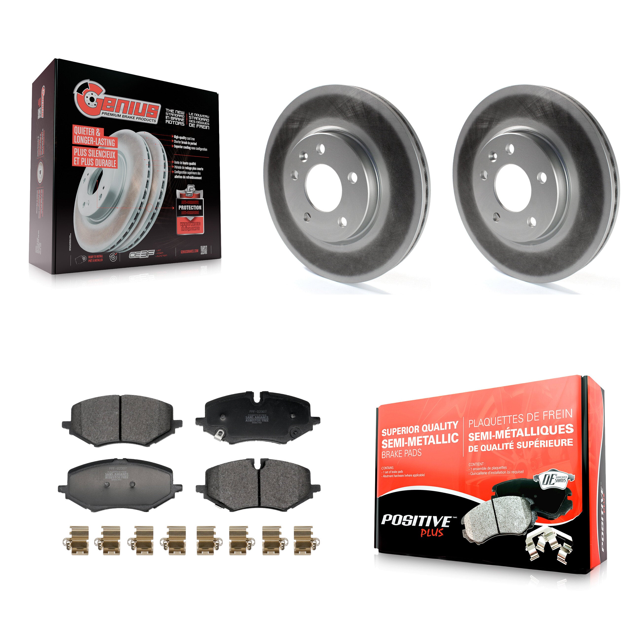 Front Coated Brake Rotors Semi-Metallic Pad Kit For Chevrolet Trailblazer Buick Encore GX KGF-103013