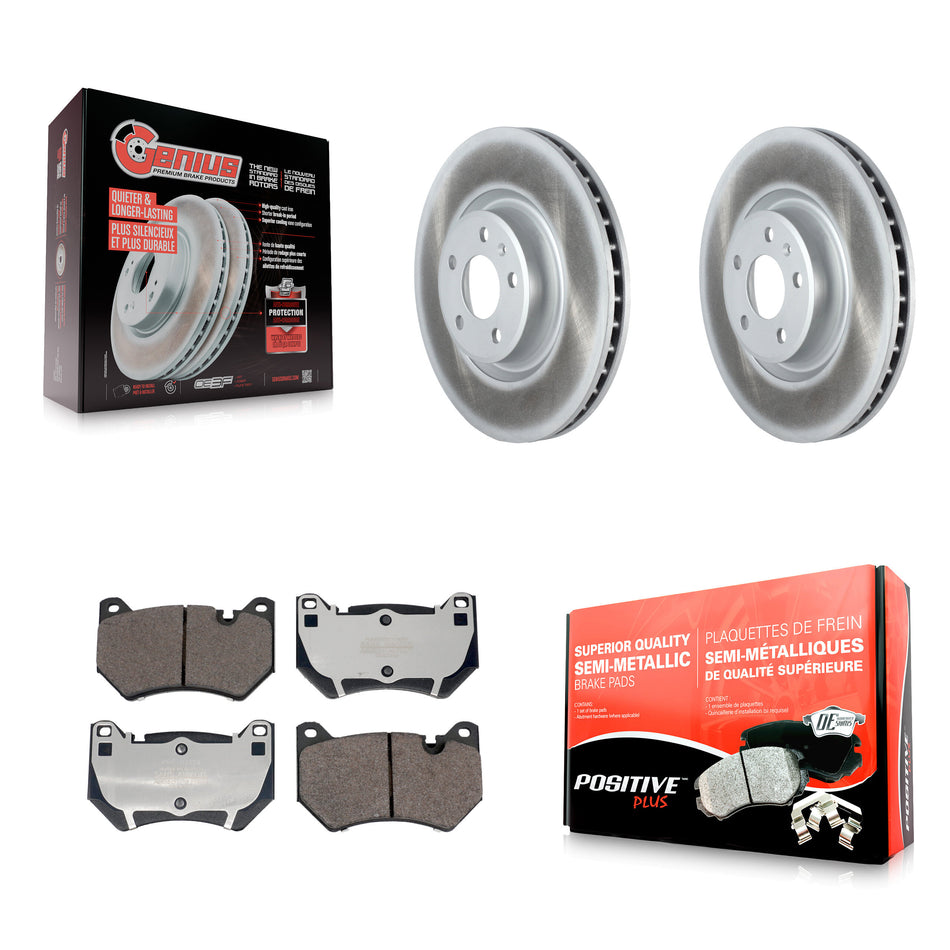 Front Coated Disc Brake Rotors And Semi-Metallic Pads Kit For Audi Q5 Sportback KGF-103045