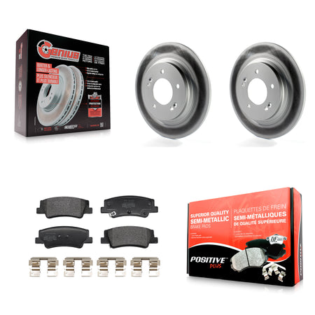 Rear Coated Disc Brake Rotors And Semi-Metallic Pad Kit For Hyundai Sonata Kia Niro EV K5 KGF-103058