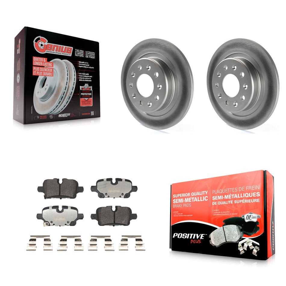 Rear Coat Disc Brake Rotor Semi-Metallic Pad Kit For Chevrolet Equinox GMC Terrain Malibu KGF-103062