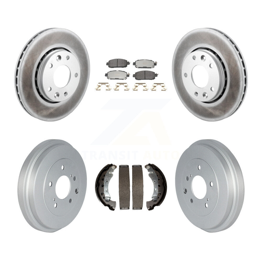 Front Rear Coated Disc Brake Rotor Semi-Metallic Pad Drum Kit For 2020-2022 Nissan Sentra KGF-103072