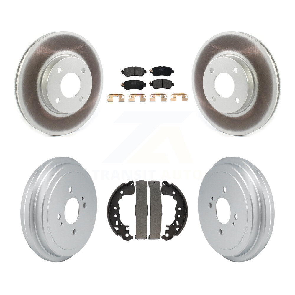 Front Rear Coated Disc Brake Rotors Semi-Metallic Pad And Drum Kit For Nissan Kicks Versa KGF-103075