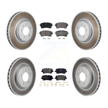 Front Rear Coated Disc Brake Rotor & Semi-Metallic Pad Kit For Land Rover Discovery Range KGF-103087