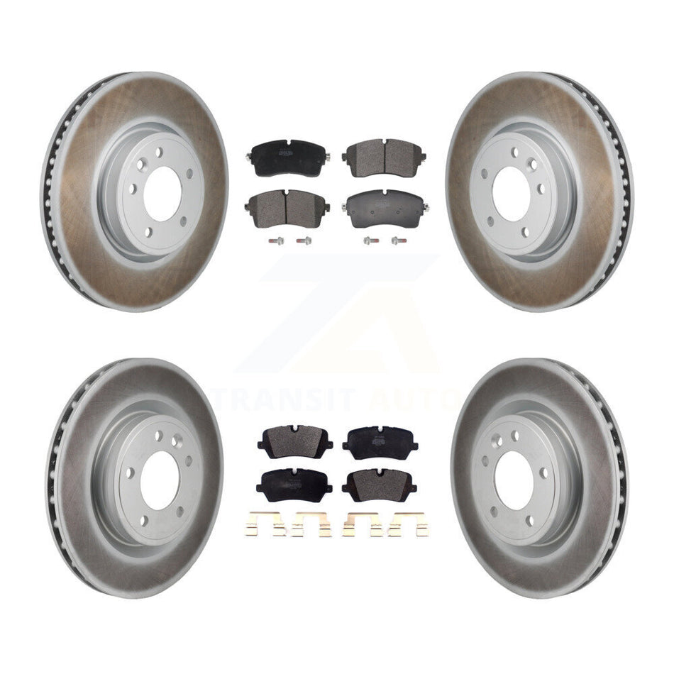 Front Rear Coated Disc Brake Rotor & Semi-Metallic Pad Kit For Land Rover Discovery Range KGF-103087