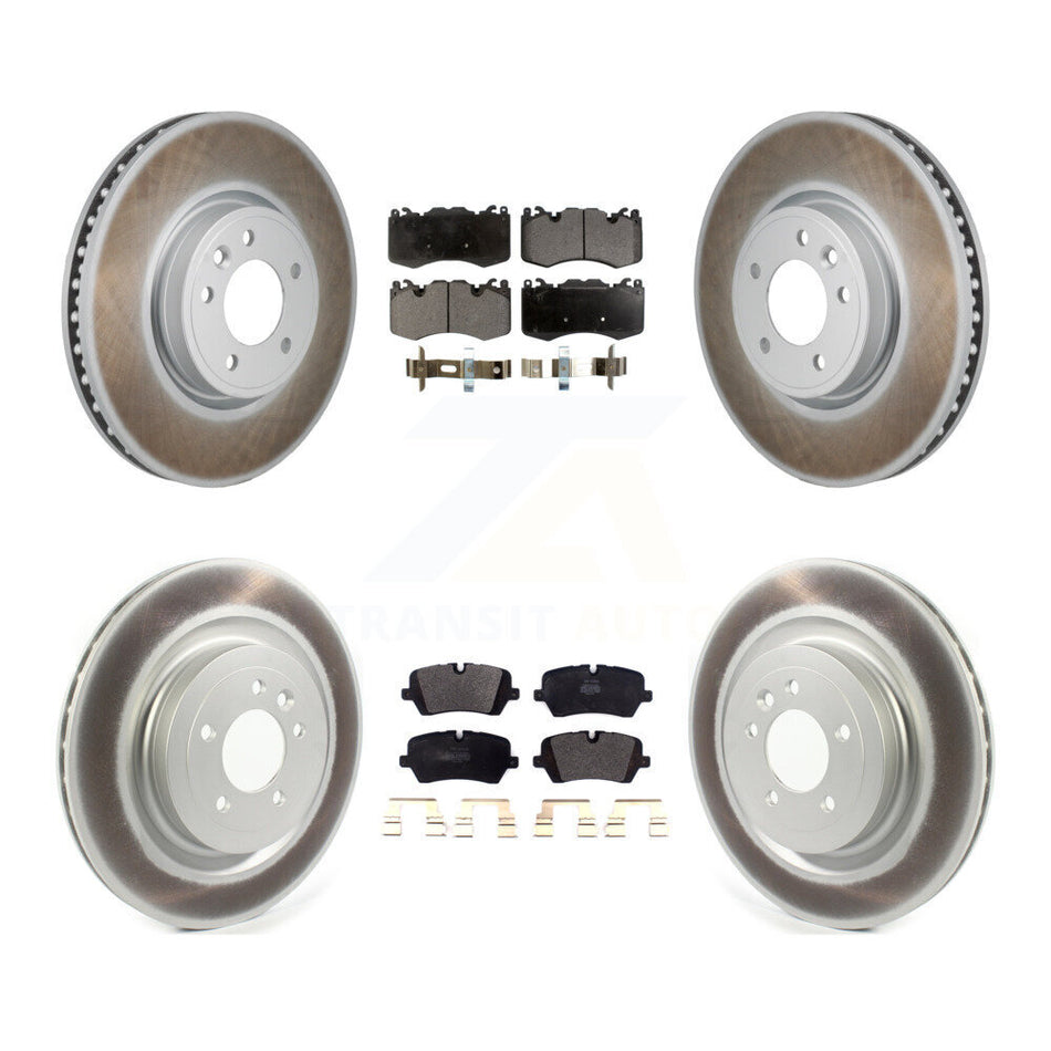 Front Rear Coated Disc Brake Rotors And Semi-Metallic Pads Kit For Land Rover Range Sport KGF-103088