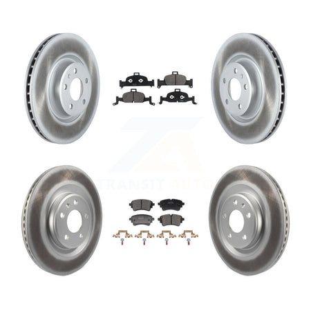 Front Rear Coated Brake Rotor & Semi-Metallic Pad Kit For Audi A5 Sportback Quattro A4 A6 KGF-103089