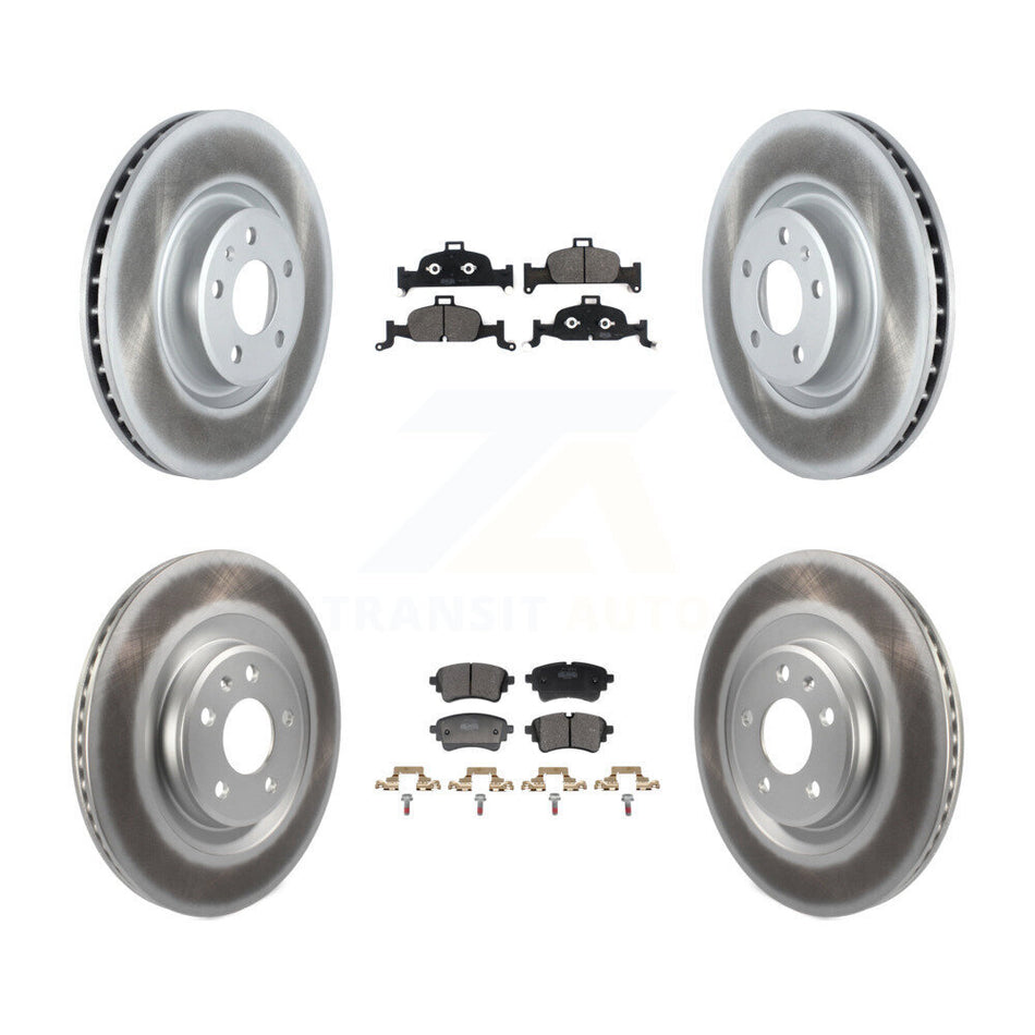 Front Rear Coated Brake Rotor & Semi-Metallic Pad Kit For Audi A5 Sportback Quattro A4 A6 KGF-103089