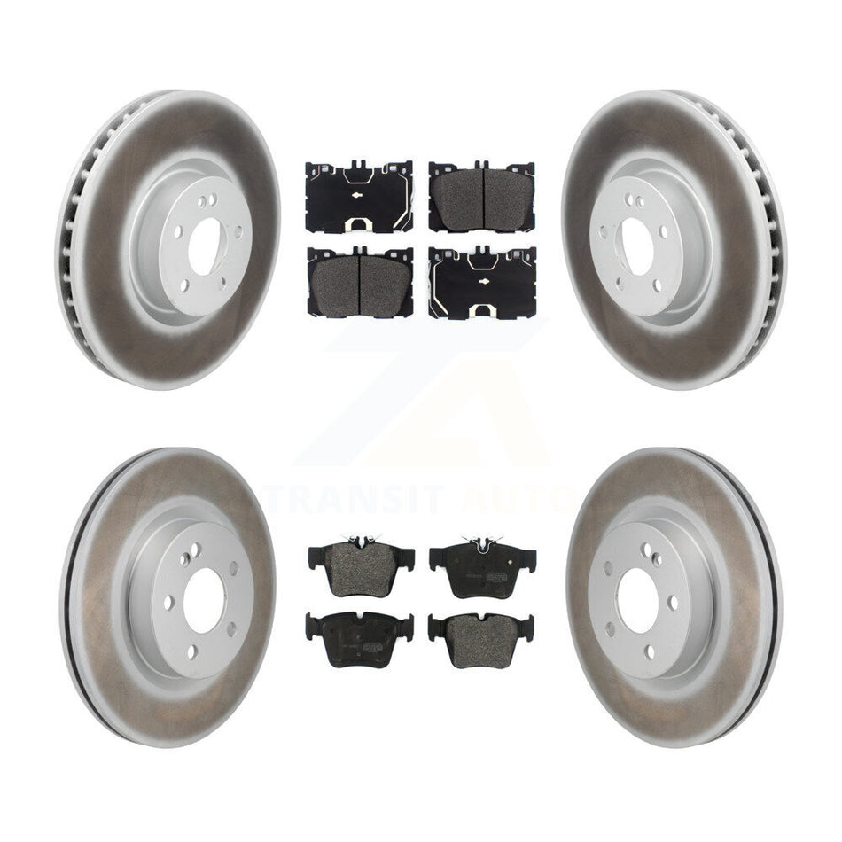 Front Rear Coated Brake Rotors Semi-Metallic Pad Kit For Mercedes-Benz C43 AMG GLC43 C450 KGF-103099