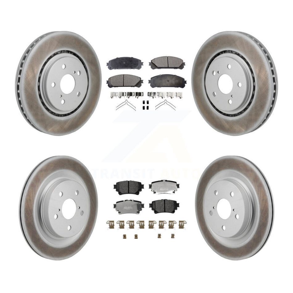 Front Rear Coat Brake Rotor Semi-Metallic Pad Kit For Toyota Sienna RAV4 Prime bZ4X Lexus KGF-103115