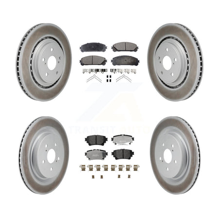 Front Rear Coated Disc Brake Rotors Semi-Metallic Pad Kit For 2020-2022 Toyota Highlander KGF-103116