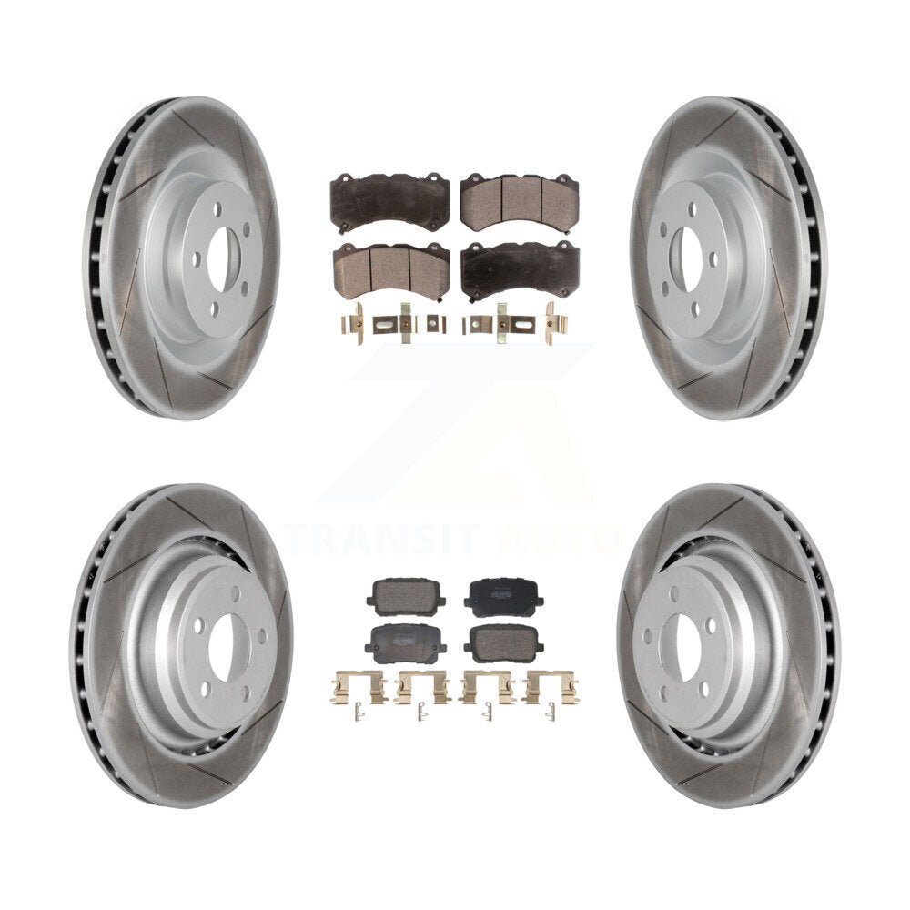 Front Rear Coat Brake Rotor Semi-Metallic Pad Kit For Dodge Charger SRT 392 with RWD 6.4L KGF-103136