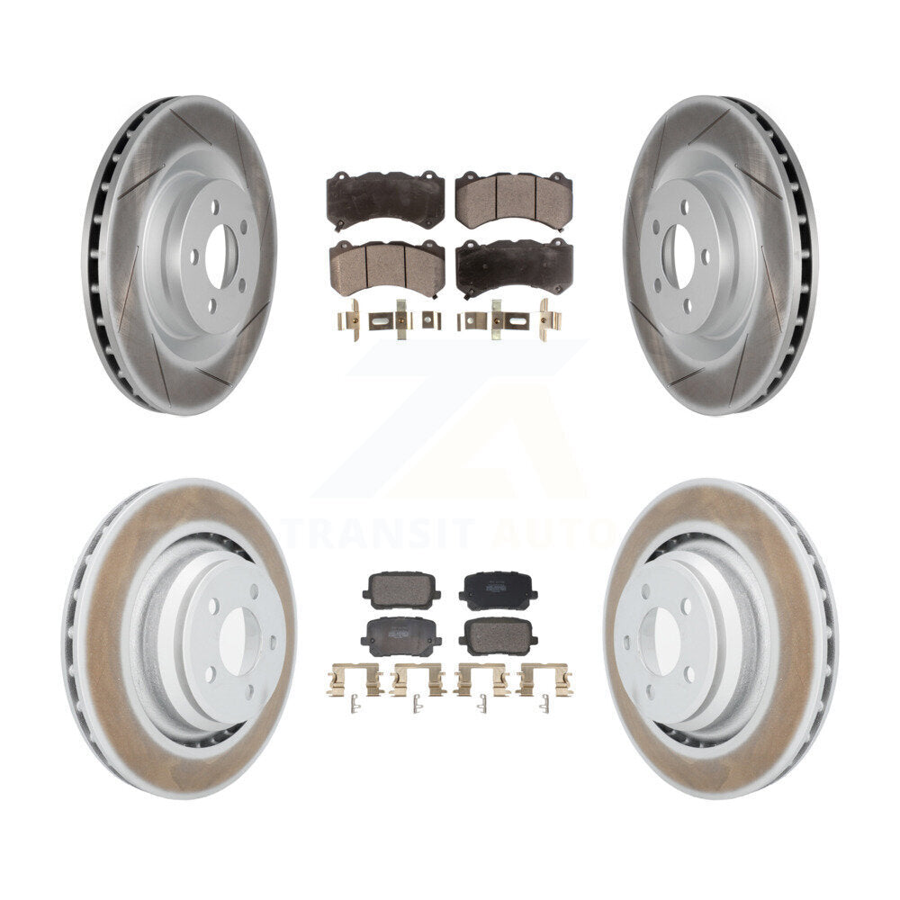 Front Rear Coat Brake Rotor Semi-Metallic Pad Kit For Dodge Charger SRT 392 with RWD 6.4L KGF-103137