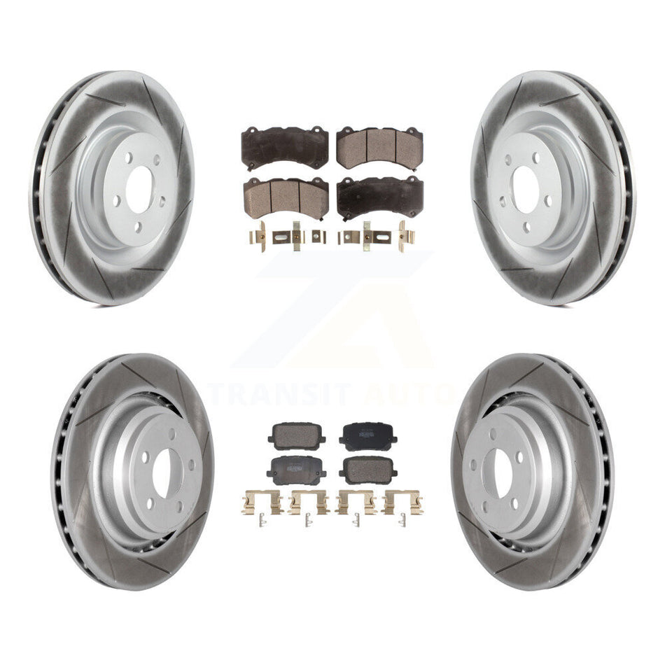 Front Rear Coat Brake Rotor Semi-Metallic Pad Kit For Dodge Charger SRT 392 with RWD 6.4L KGF-103138