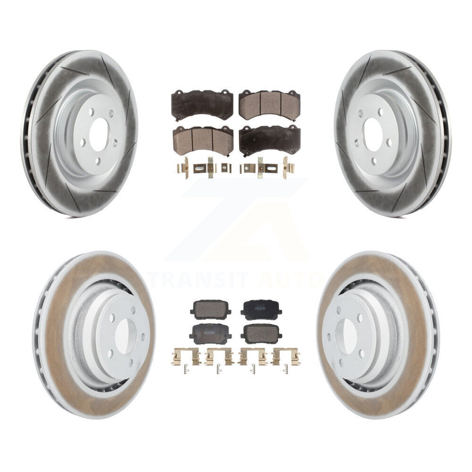 Front Rear Coat Brake Rotor Semi-Metallic Pad Kit For Dodge Charger SRT 392 with RWD 6.4L KGF-103139