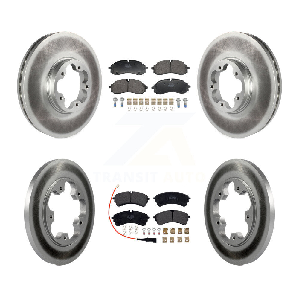 Front Rear Coated Brake Rotors Semi-Metallic Pad Kit For Ford Transit-250 Transit-350 RWD KGF-103150