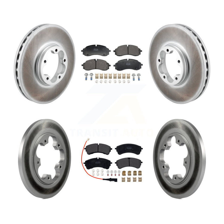 Front Rear Coated Brake Rotors Semi-Metallic Pad Kit For Ford Transit-250 Transit-350 RWD KGF-103151