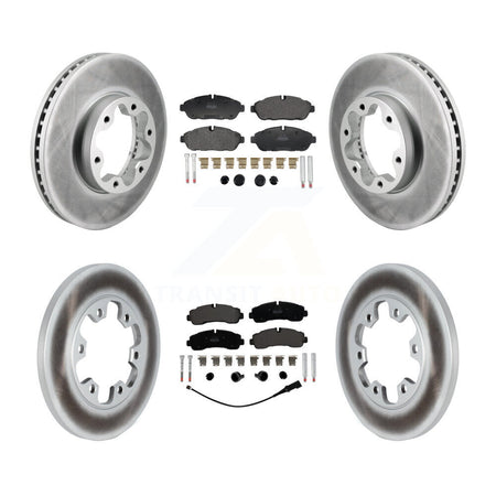 Front Rear Coat Brake Rotors Semi-Metallic Pad Kit For Ford Transit-350 With 6 Lug Wheels KGF-103152