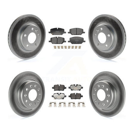 Front Rear Coated Disc Brake Rotors And Semi-Metallic Pads Kit For GMC Terrain KGF-103162
