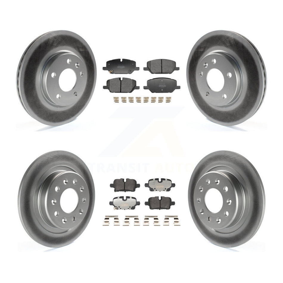 Front Rear Coated Disc Brake Rotors And Semi-Metallic Pads Kit For GMC Terrain KGF-103162