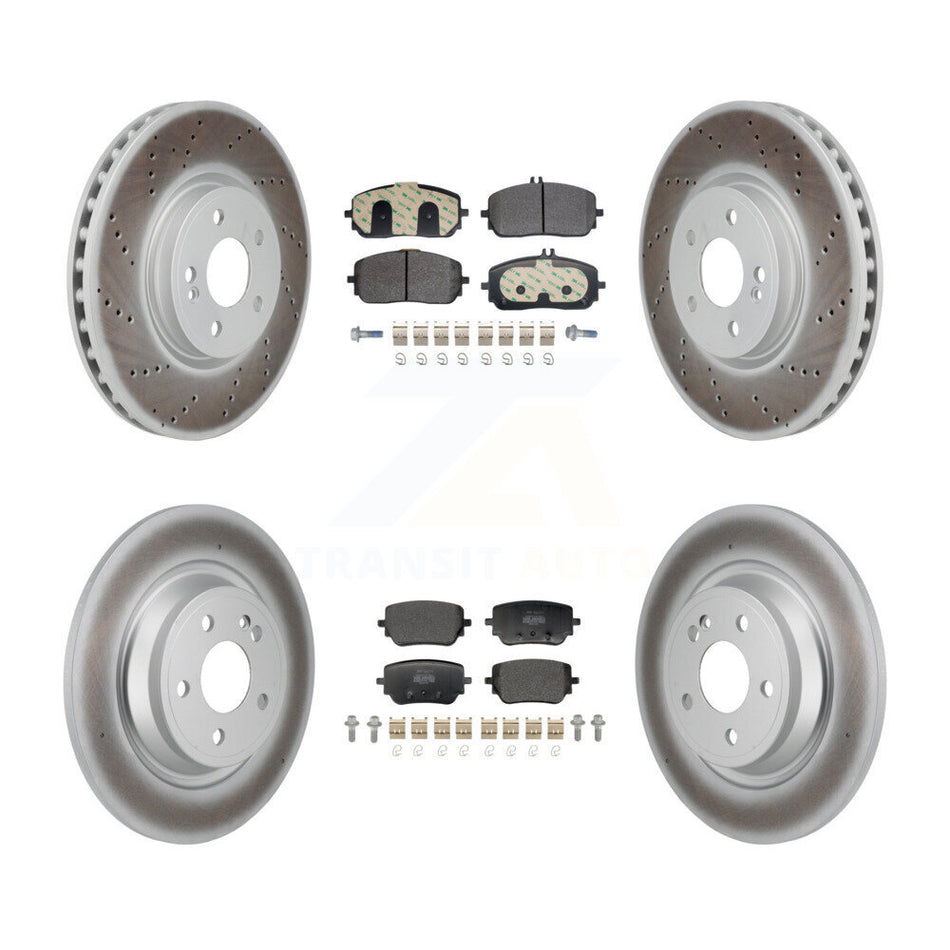 Front Rear Coated Brake Rotors Semi-Metallic Pad Kit For Mercedes-Benz GLB250 EQB 350 300 KGF-103167