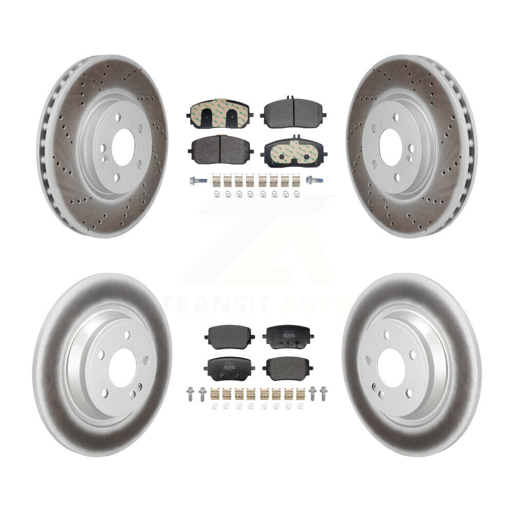 Front Rear Coated Brake Rotors Semi-Metallic Pad Kit For Mercedes-Benz GLB250 EQB 350 300 KGF-103168