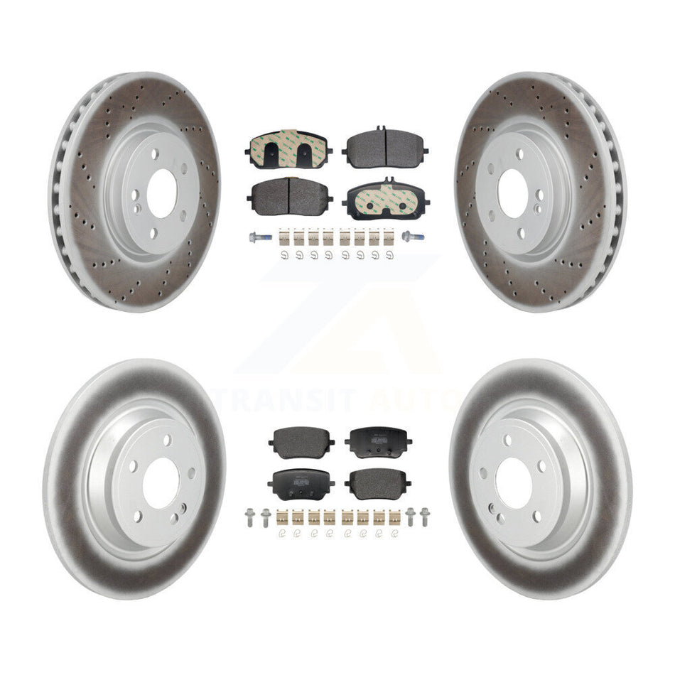 Front Rear Coated Brake Rotors Semi-Metallic Pad Kit For Mercedes-Benz GLB250 EQB 350 300 KGF-103168
