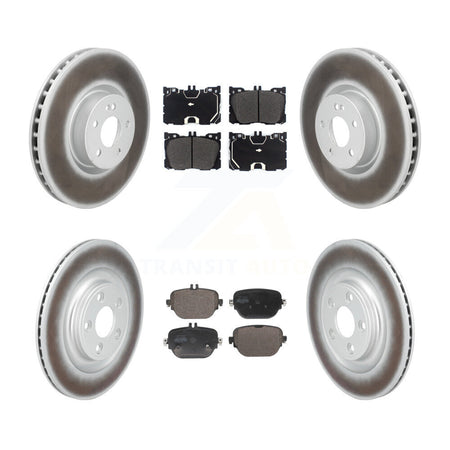 Front Rear Coated Brake Rotor & Semi-Metallic Pad Kit For Mercedes-Benz E400 E450 E43 AMG KGF-103176