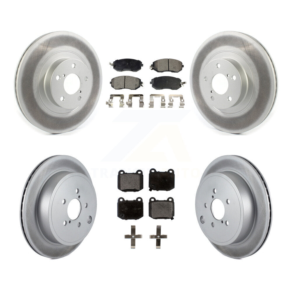 Front Rear Coat Brake Rotor Semi-Metallic Pad Kit For 17 Subaru BRZ Without Brembo Brakes KGF-103179