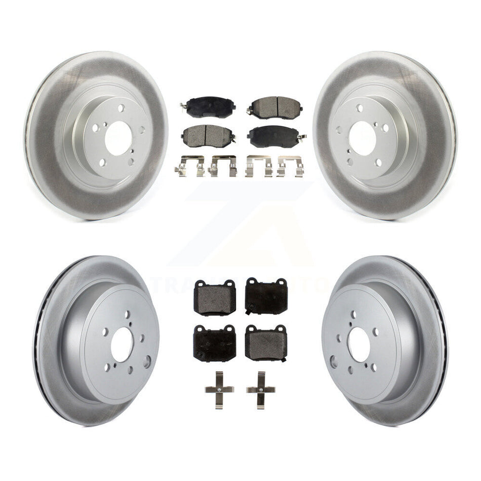Front Rear Coat Brake Rotor Semi-Metallic Pad Kit For 17 Subaru BRZ Without Brembo Brakes KGF-103179